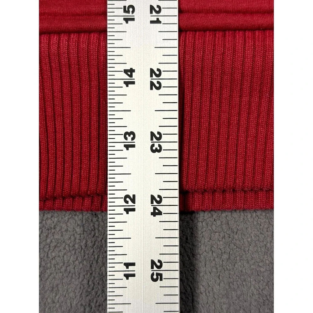 VTG Tony Hawk Hoodie Boys L (14-16) Red Embroidered Rhino Sherpa Lined Full Zip